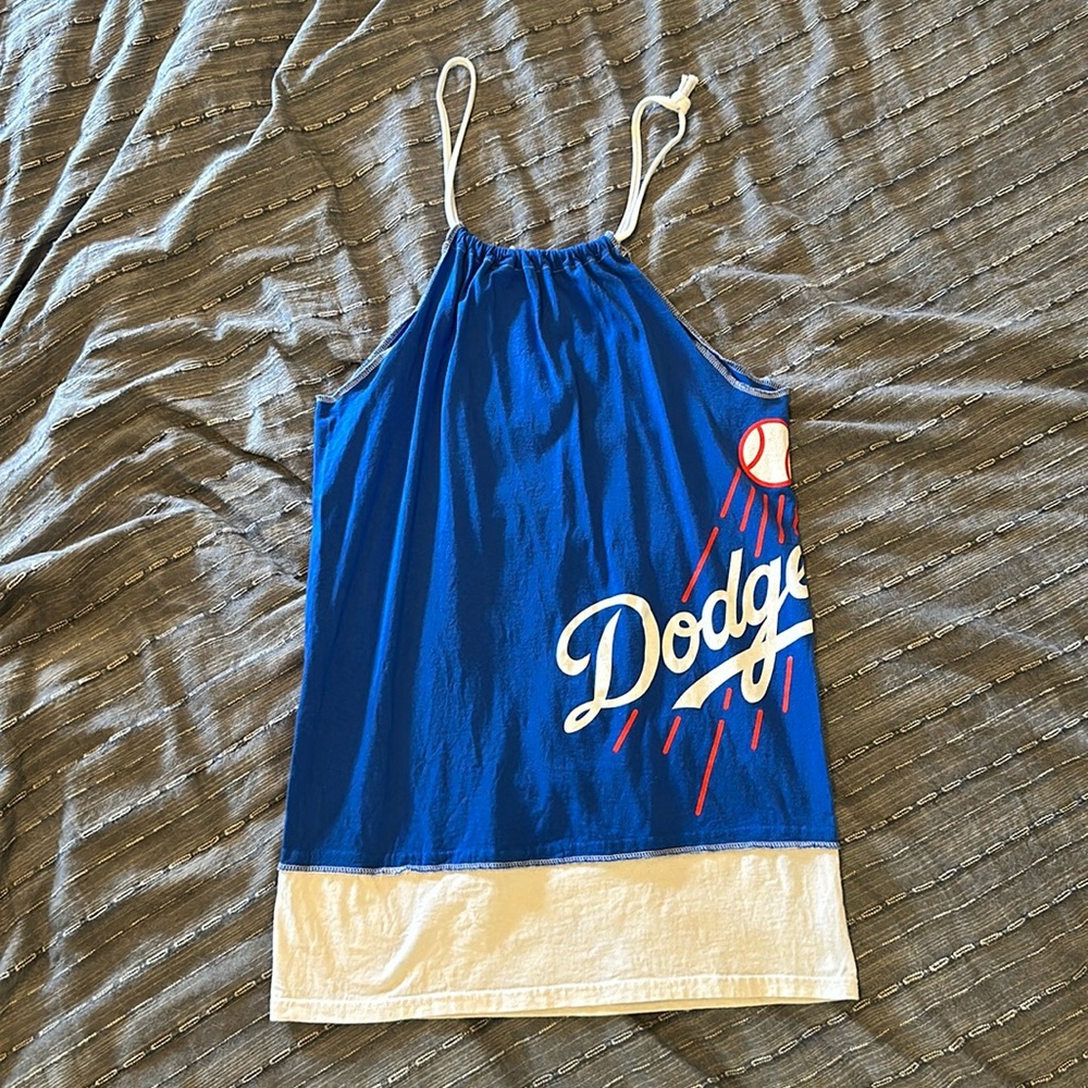 Dodgers Dress. Size Medium. Blue, White, and Red.